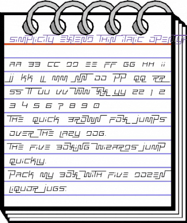 Simplicity Extend Thin Italic animated font preview