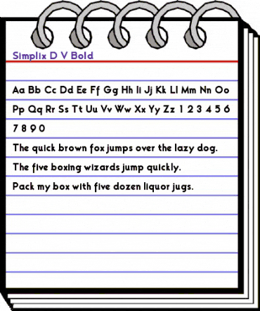 Simplix D V Bold animated font preview