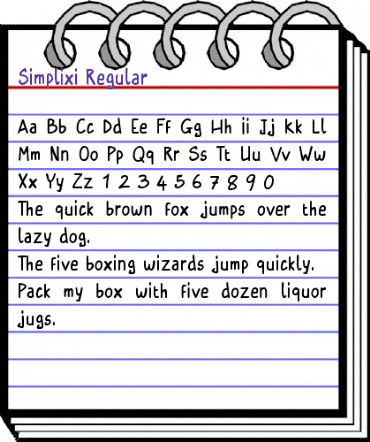 Simplixi Regular Regular animated font preview