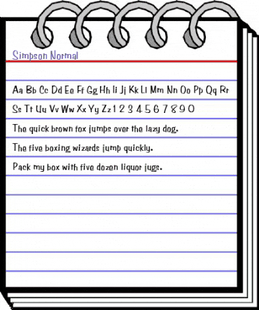 Simpson Normal animated font preview Simpson Normal animated font preview
