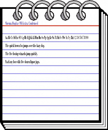 Sinema Display SSi Extra Condensed animated font preview Sinema Display SSi Extra Condensed animated font preview