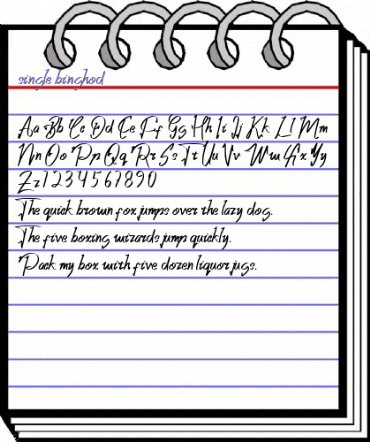 single binghod Regular animated font preview