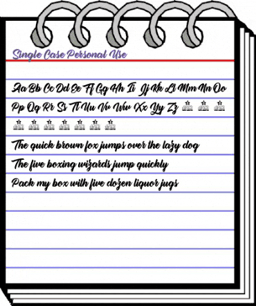 Single Case Personal Use Regular animated font preview