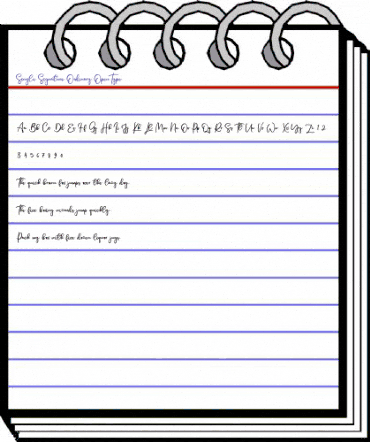 Single Signature Ordinary Regular animated font preview