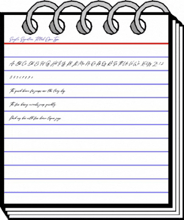 Single Signature Tilted Regular animated font preview