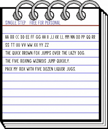 Single Step - Free For Personal Regular animated font preview