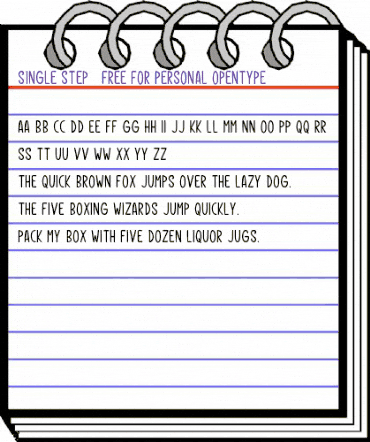 Single Step - Free For Personal Regular animated font preview