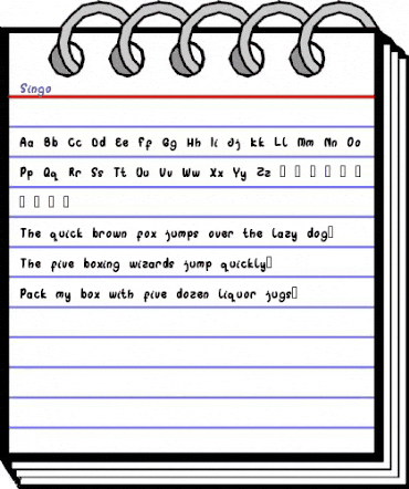 Singo Regular animated font preview