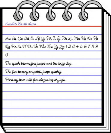 Sinister Brush Font Regular animated font preview