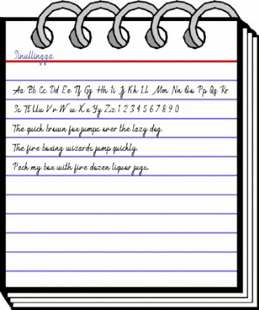 Sinullingga Regular animated font preview