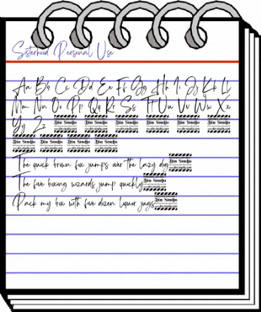 Sisterhood Personal Use Regular animated font preview