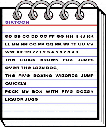 Sixteen Regular animated font preview Sixteen Regular animated font preview