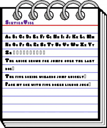 SixtiesVibe Regular animated font preview