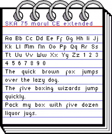 SKA_75_marul_CE_extended Regular animated font preview