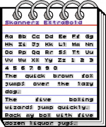 Skannerz ExtraBold Regular animated font preview