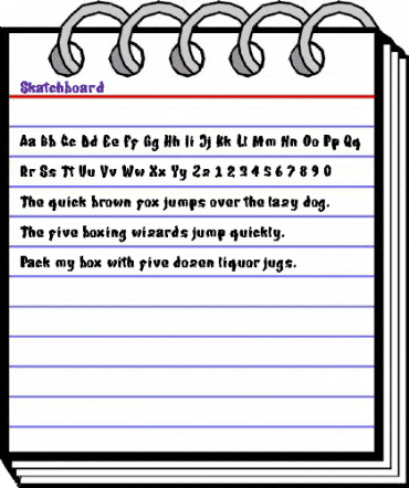 Skatchboard Regular animated font preview