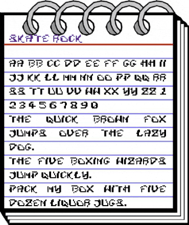 Skate Rock Regular animated font preview Skate Rock Regular animated font preview