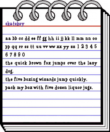 Skatekey Regular animated font preview