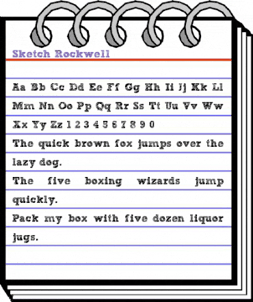 Sketch Rockwell Regular animated font preview Sketch Rockwell Regular animated font preview