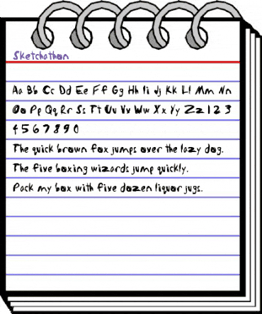 Sketchathon Regular animated font preview