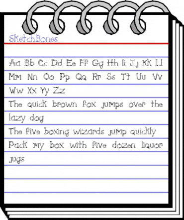 SketchBones Regular animated font preview