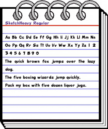 SketchHeavy normal animated font preview
