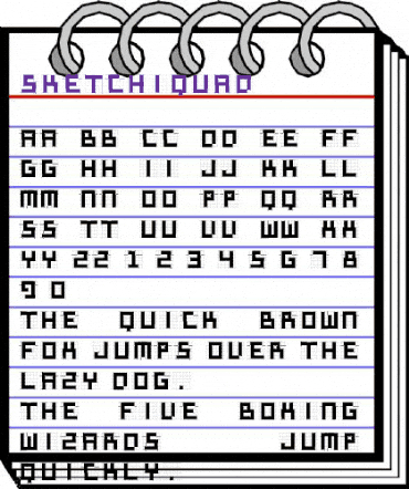 SketchiquaD Regular animated font preview