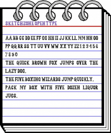 Sketchzone Regular animated font preview
