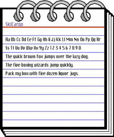 SkiCargo Regular animated font preview SkiCargo Regular animated font preview