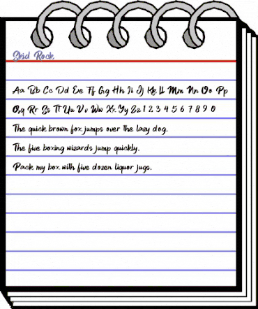 Skid Rock Regular animated font preview