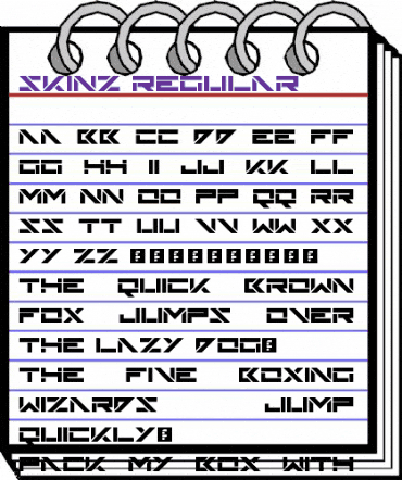 Skinz Regular animated font preview