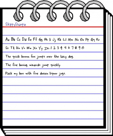 Skippy Regular animated font preview