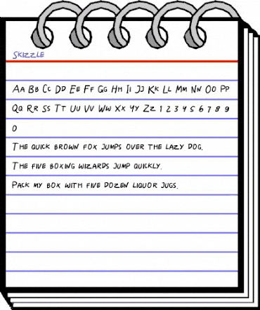 Skizzle Regular animated font preview