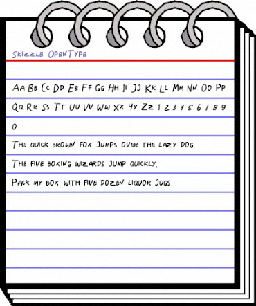 Skizzle Regular animated font preview