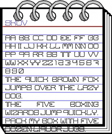 SKOV Regular animated font preview