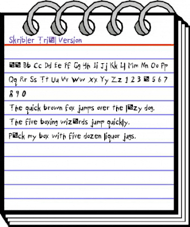 Skribler Trial Version Regular animated font preview Skribler Trial Version Regular animated font preview