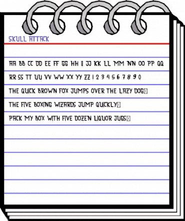 Skull Attack Regular animated font preview Skull Attack Regular animated font preview