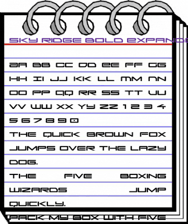 Sky Ridge Bold Expanded Regular animated font preview Sky Ridge Bold Expanded Regular animated font preview