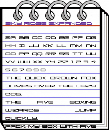 Sky Ridge Expanded Regular animated font preview Sky Ridge Expanded Regular animated font preview
