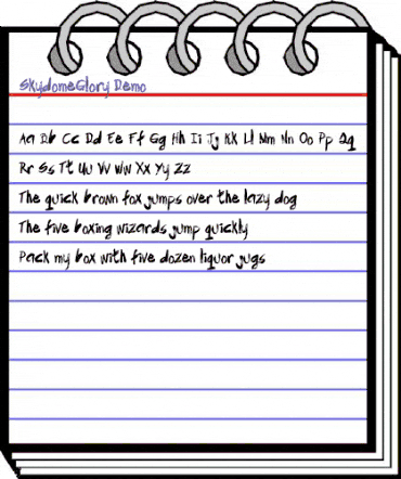 Skydome Glory - Demo Regular animated font preview