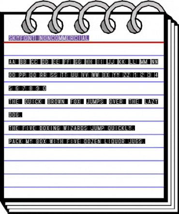 Skyfont Regular animated font preview