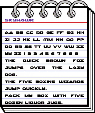 Skyhawk Regular animated font preview