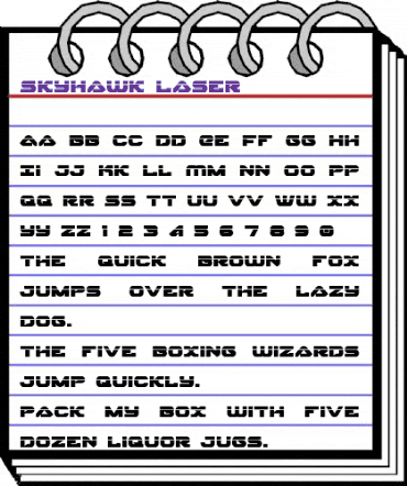 Skyhawk Laser Regular animated font preview