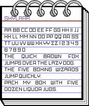 Skylark Regular animated font preview