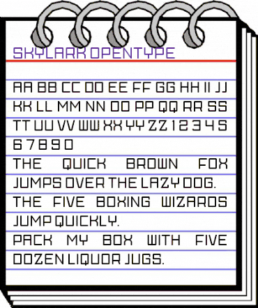 Skylark Regular animated font preview Skylark Regular animated font preview