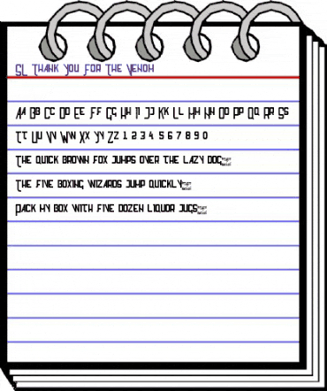 SL Thank You For The Venom Regular animated font preview