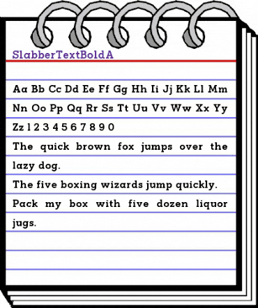 SlabberTextBoldA Regular animated font preview