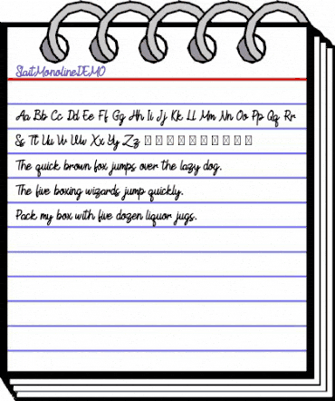 SlaitMonolineDEMO Regular animated font preview