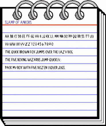 SLAMP OF ANKORS Regular animated font preview