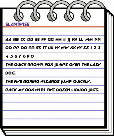 Slantwise Regular animated font preview Slantwise Regular animated font preview